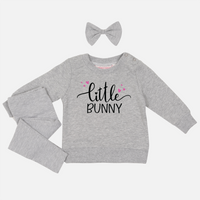 Easter Personalised Crew Neck - Little Bunny - Grey