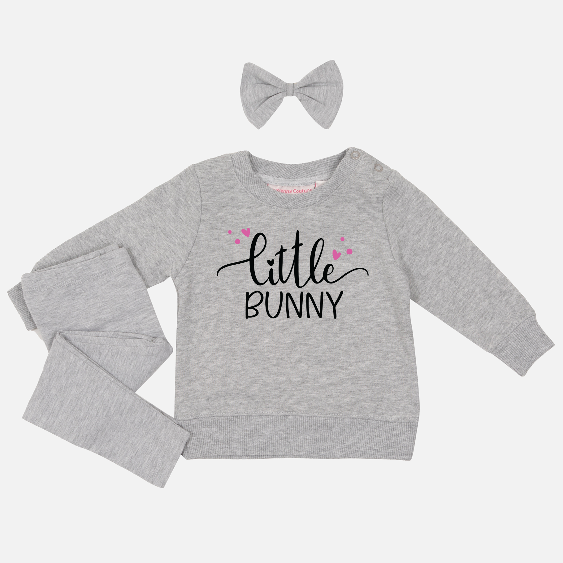 Easter Personalised Crew Neck - Little Bunny - Grey