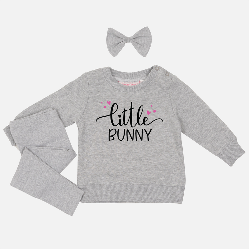 Easter Personalised Crew Neck - Little Bunny - Grey
