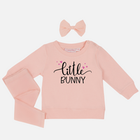 Easter Personalised Crew Neck - Little Bunny - Peach