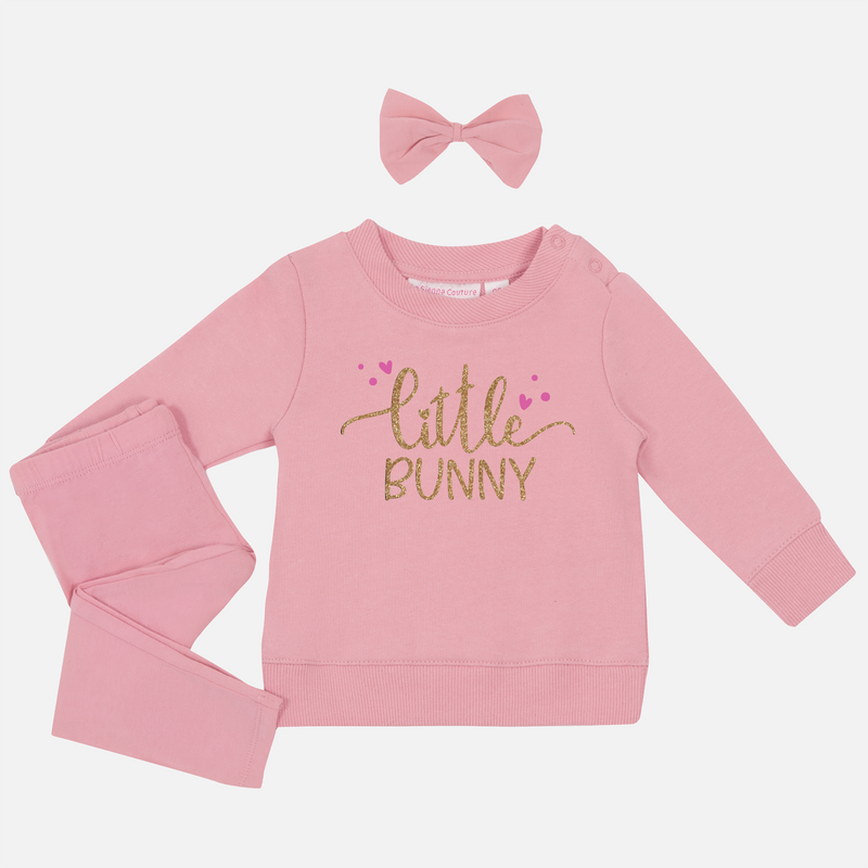 Easter Personalised Crew Neck - Little Bunny - Pink