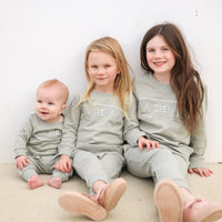 Crew Neck Logo Jumper - Basil