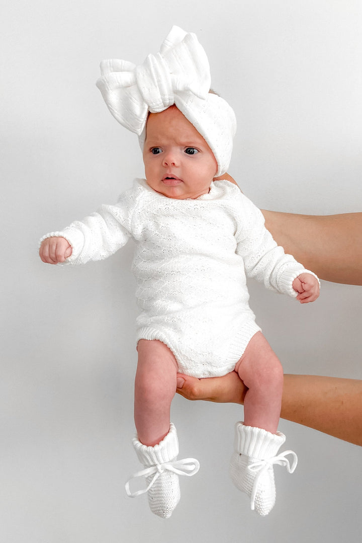 Montee Knitted Romper - Marshmallow