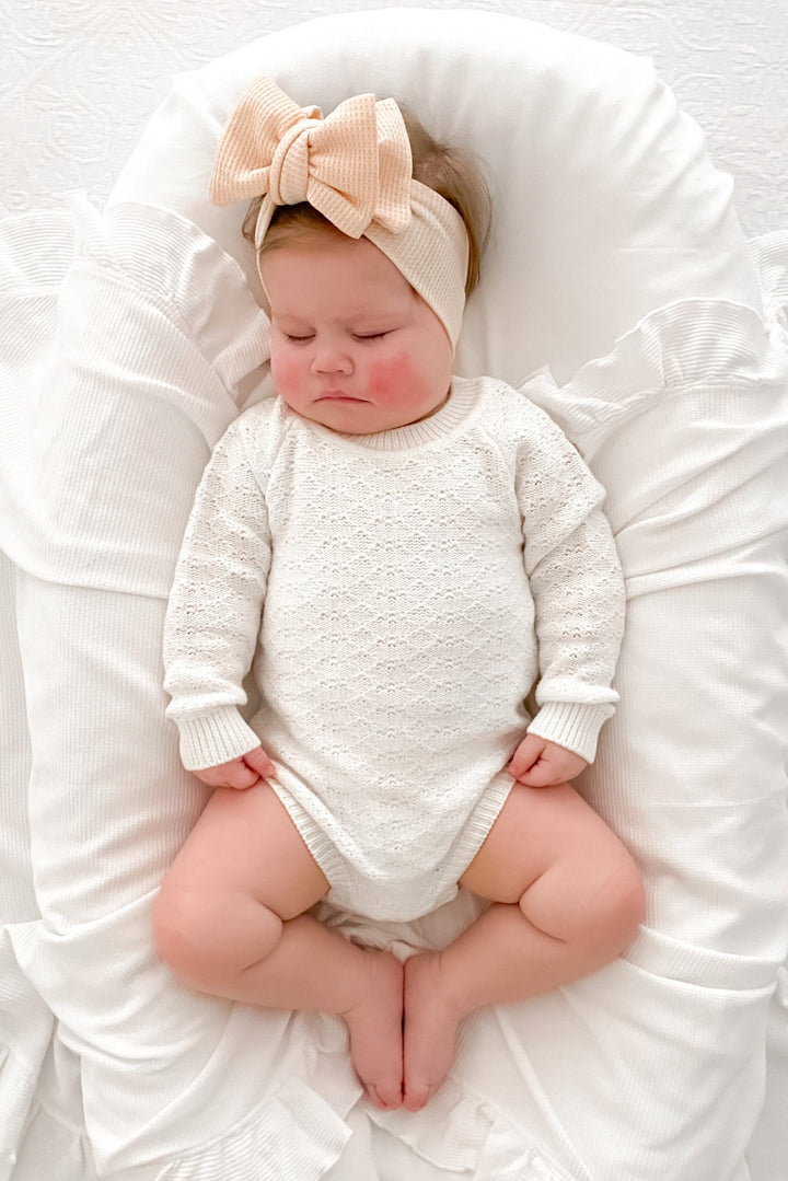 Montee Knitted Romper - Marshmallow