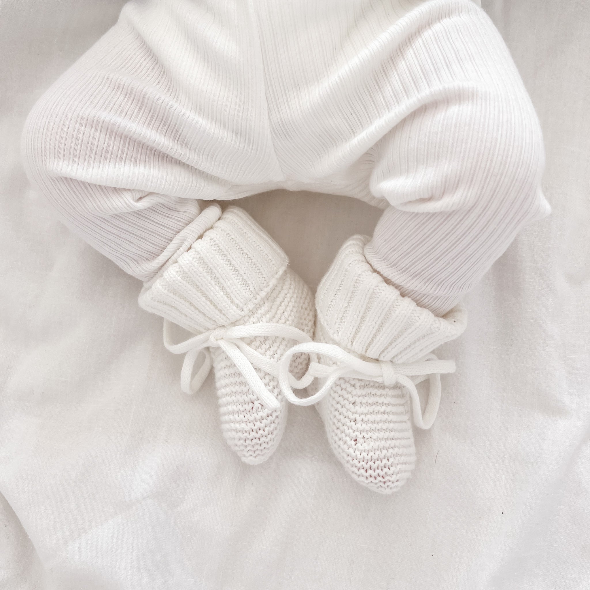 Knitted Booties - Marshmallow