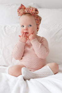 Montee Knitted Romper - Rose Quartz