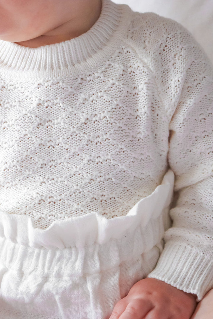 Montee Knitted Romper - Marshmallow
