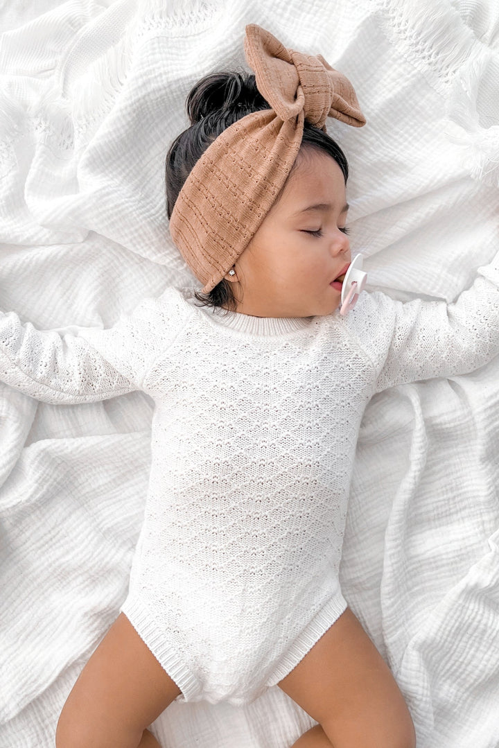 Montee Knitted Romper - Marshmallow