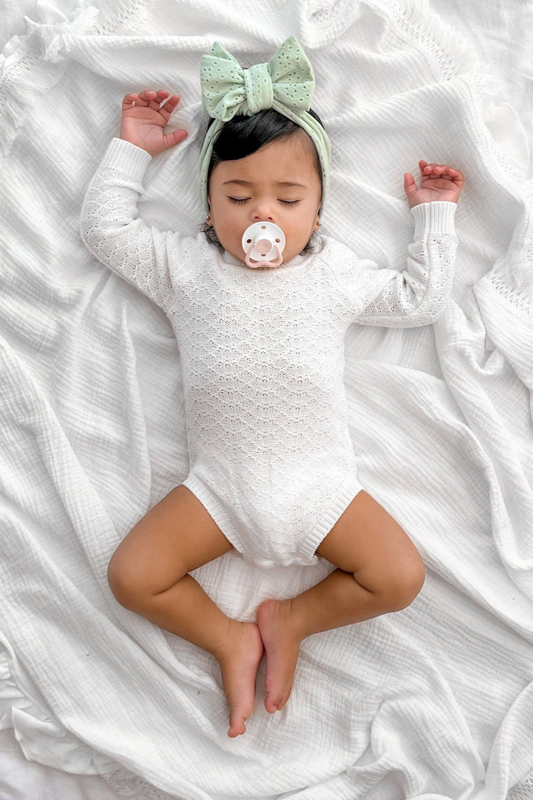 Montee Knitted Romper - Marshmallow