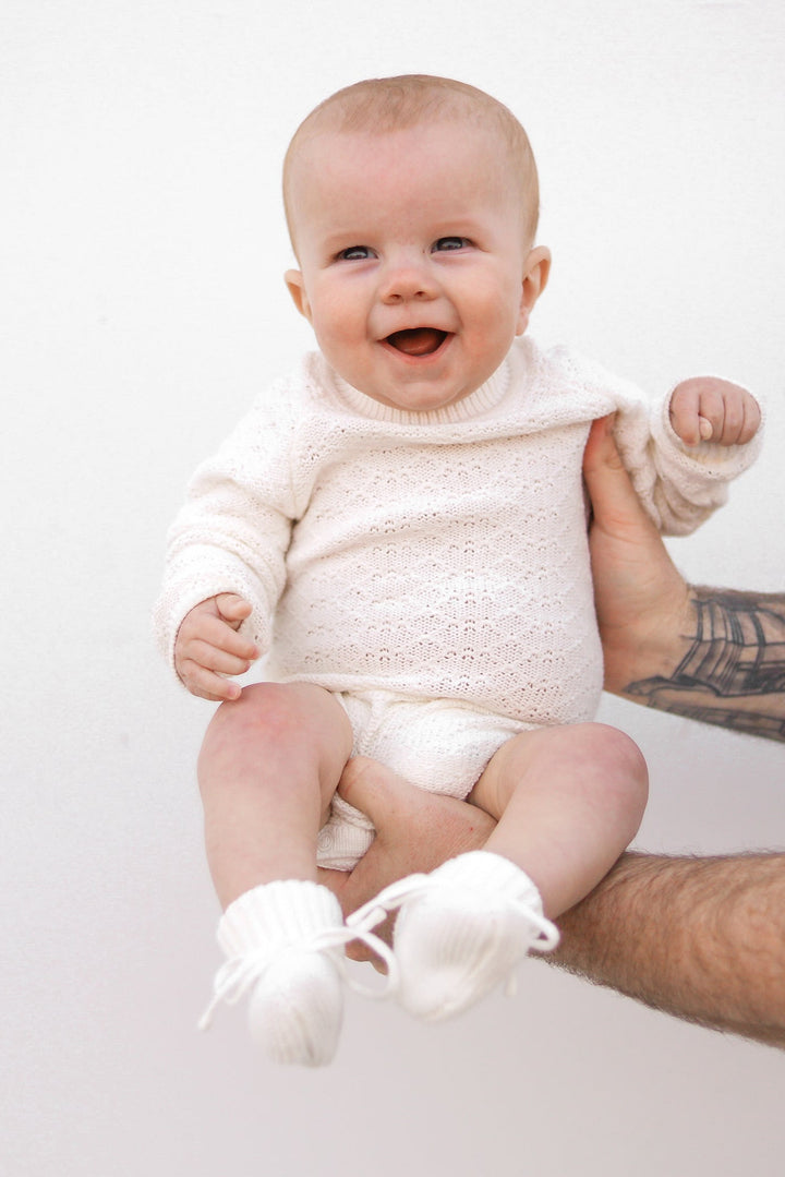 Montee Knitted Romper - Marshmallow