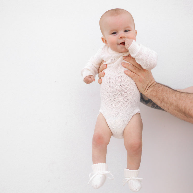 Montee Knitted Romper - Marshmallow