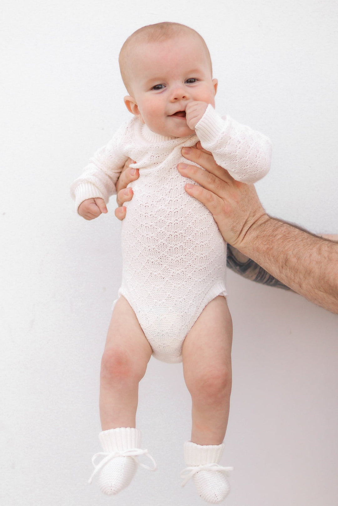Montee Knitted Romper - Marshmallow