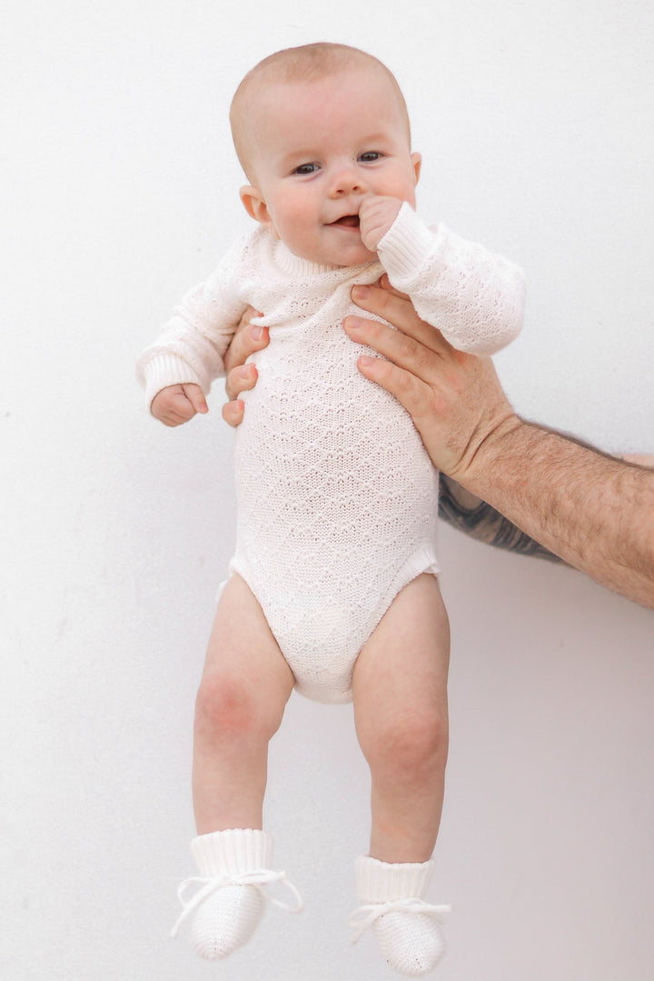 Montee Knitted Romper - Marshmallow
