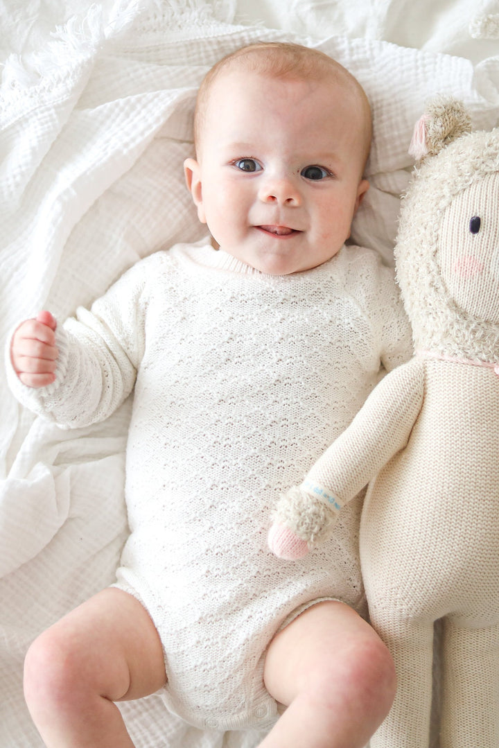 Montee Knitted Romper - Marshmallow