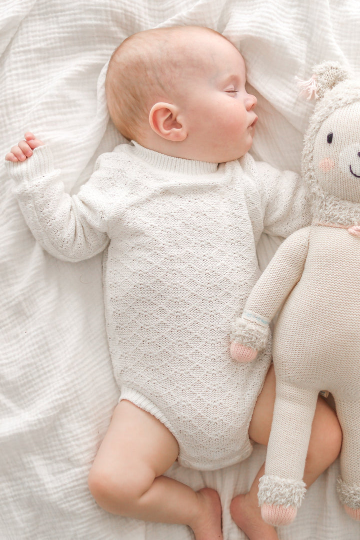 Montee Knitted Romper - Marshmallow