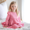 Muslin Ruffle Dress - Rose Mist