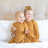 Cozy Long Sleeve Louie Romper - Honey Mustard