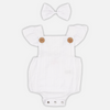 Button Romper - White Noella