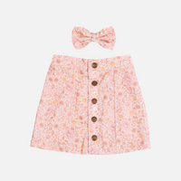 Floral Cord Skirt - Goldie