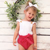 Button Romper - White Noella