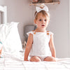 Button Romper - White Noella
