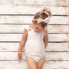 Button Romper - White Noella