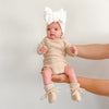 Knitted Booties - Oatmeal