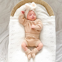 Knitted Booties - Oatmeal