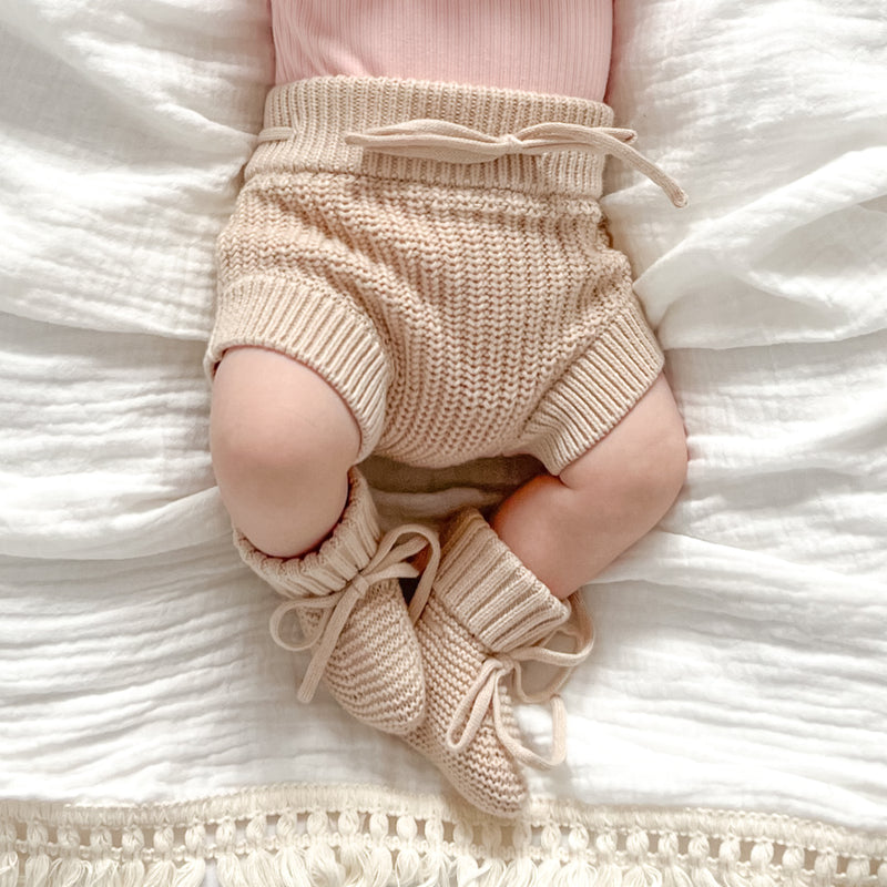 Chunky Knit Bloomers - Oatmeal