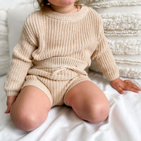 Chunky Knit Bloomers - Oatmeal