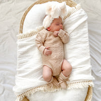 Knitted Booties - Oatmeal