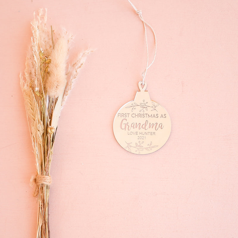 Ornament - Bauble First Christmas - Custom Name