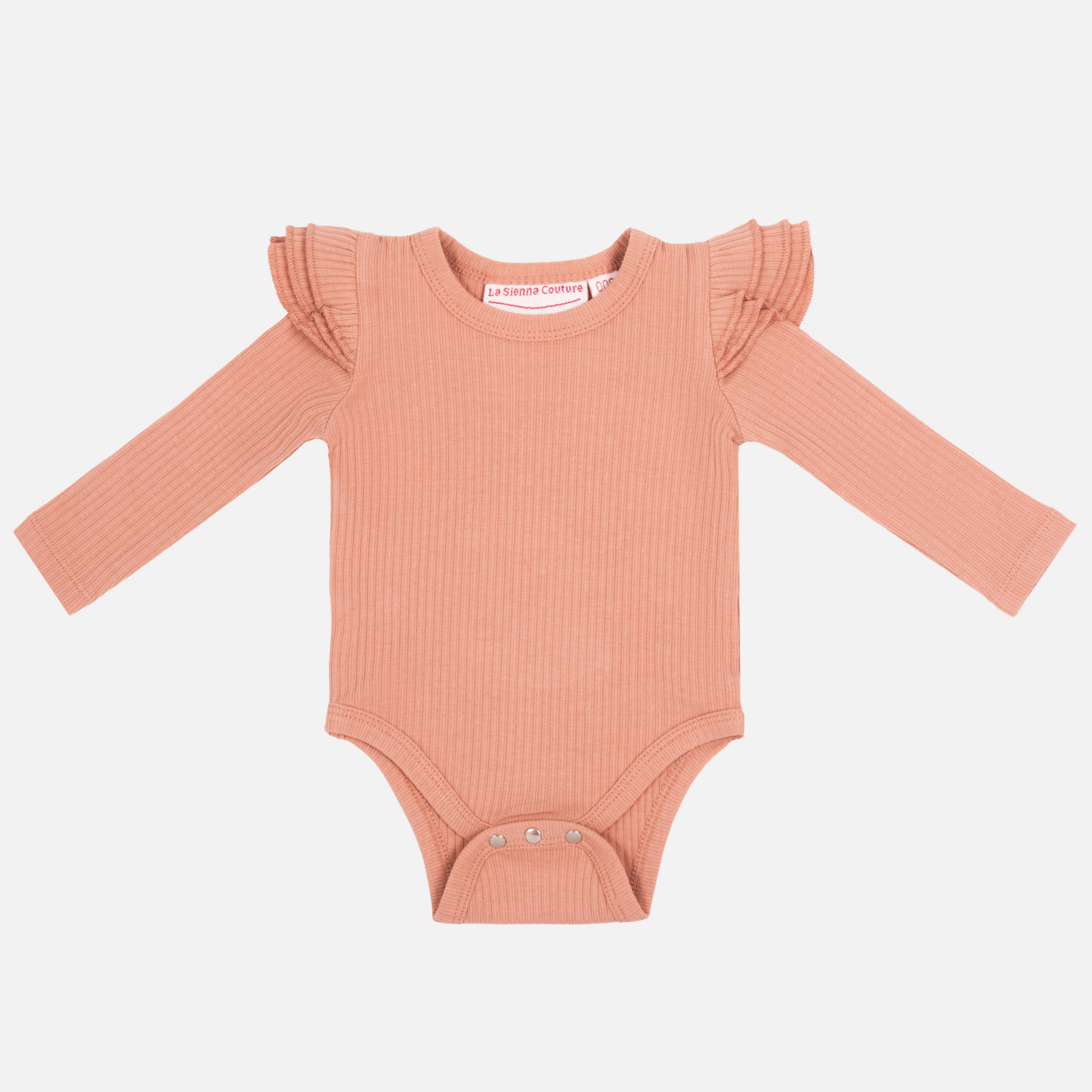 Cozy Long Sleeve Flutter - Peach Parfait