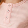 Cozy Long Sleeve Bodysuit/Top - Peach Dust