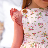 Cozy Long Sleeve Flutter - Peach Parfait