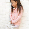 Fur Hood Knitted Cardigan - Peachy Pink
