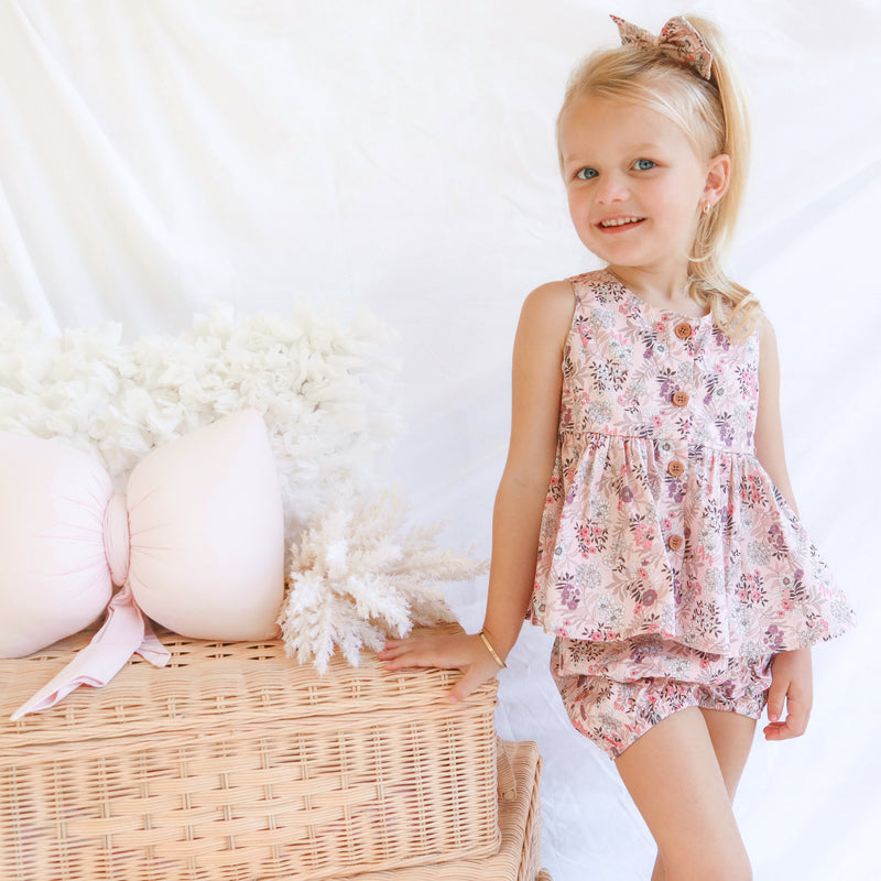 Peplum Top Set - Azalea