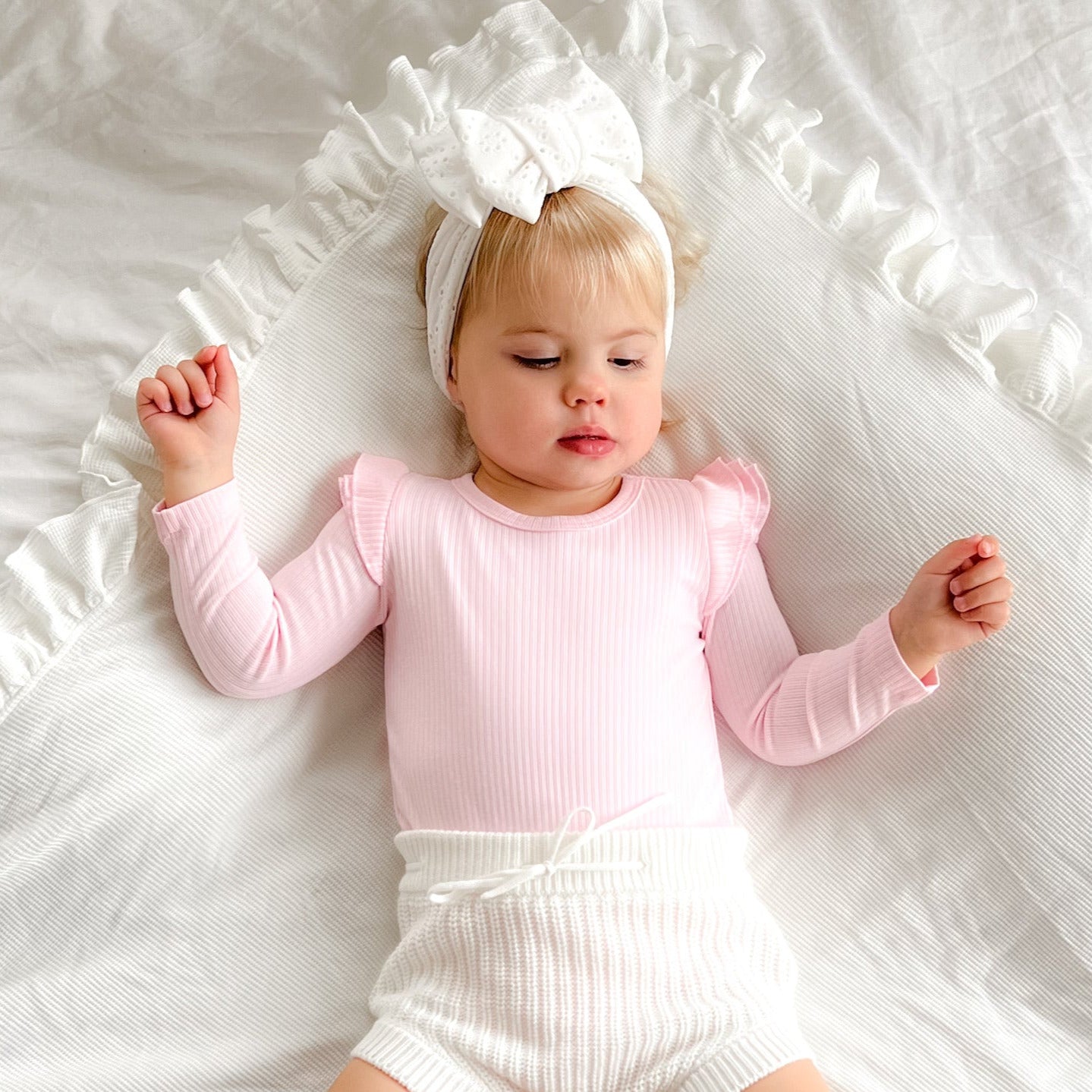 Cozy Long Sleeve Flutter - Petal Pink