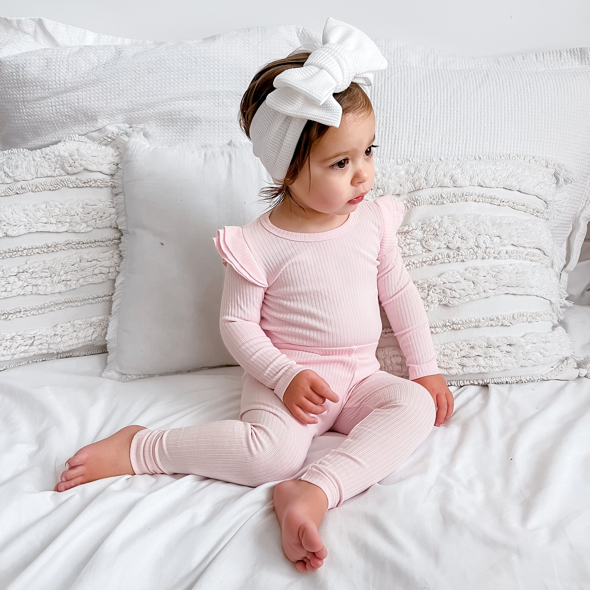 Cozy Long Sleeve Flutter - Petal Pink
