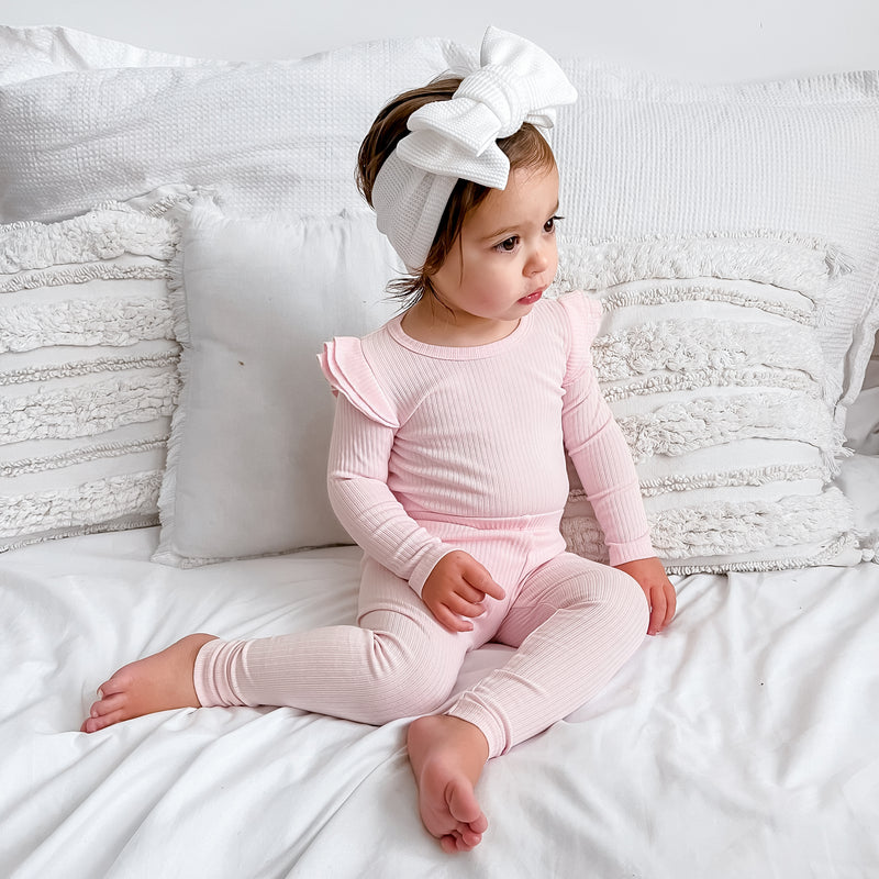 Cozy Long Sleeve Flutter - Petal Pink