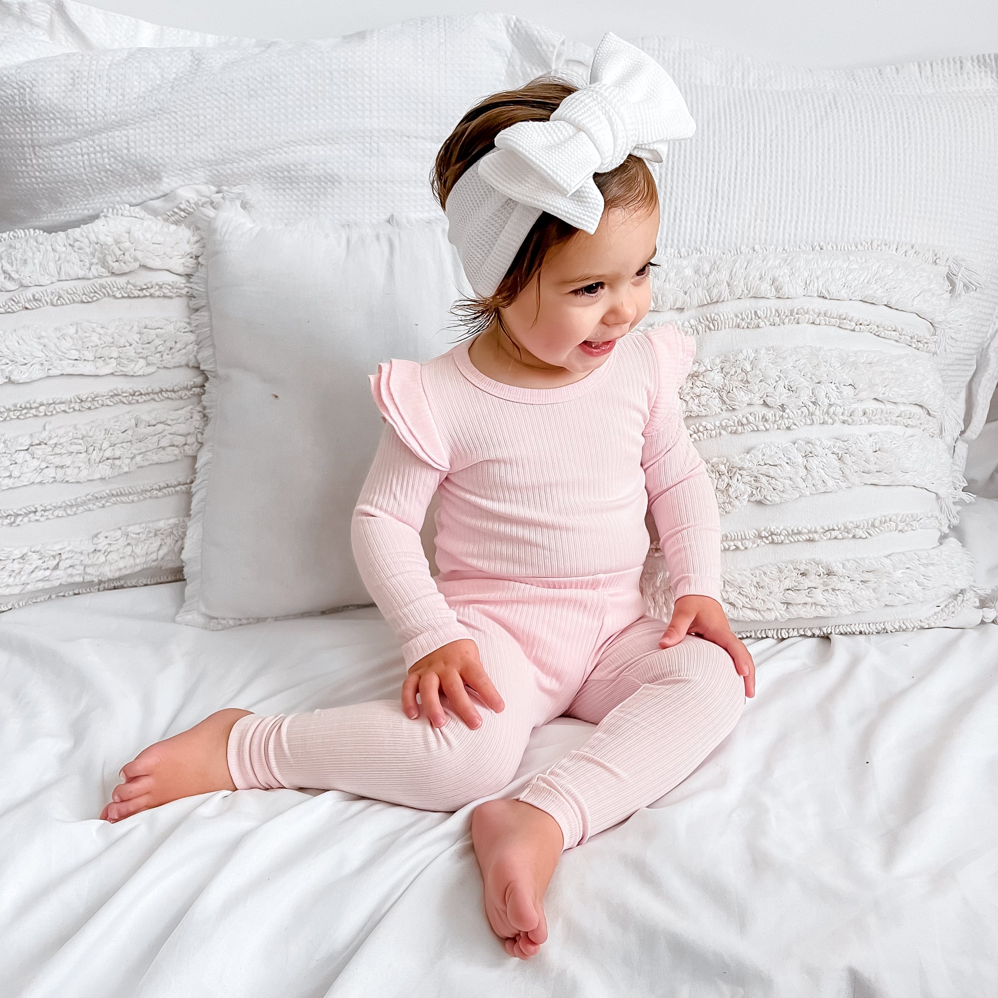 Cozy Long Sleeve Flutter - Petal Pink