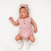 Alfie Waffle Romper - Antique Rose