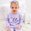 Personalised Crew Neck & Leggings - Lilac