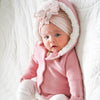 Fur Hood Knitted Cardigan - Rosewater