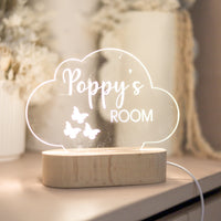 Acrylic Night Light - Cloud with Butterfly