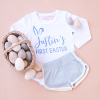 First Easter Name + Ears - Unisex Short Sleeve - VINYL - Custom