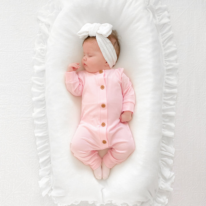 baby long sleeve pink romper
