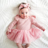 Cozy LS Tutu Dress - Rosewater
