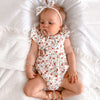 Short Sleeve Zipper Romper - Avery