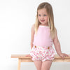 Cozy Vintage Tie-Up Singlet & Shorts Set - Pink Lemonade